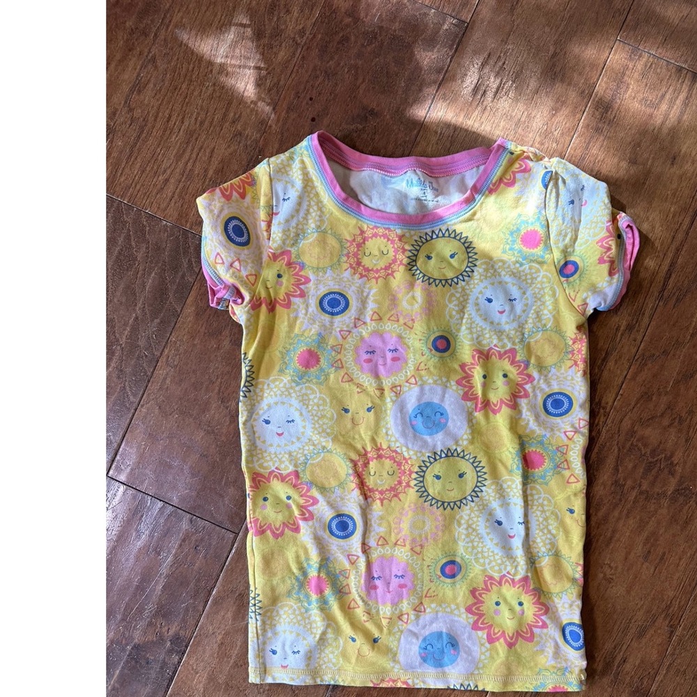 Matilda Jane Kids Yellow Sun Face Short Sleeve T-Shirt Top‎ Tee  Child soft